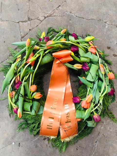 Krans med tulipaner, sp&aelig;kket.jpg